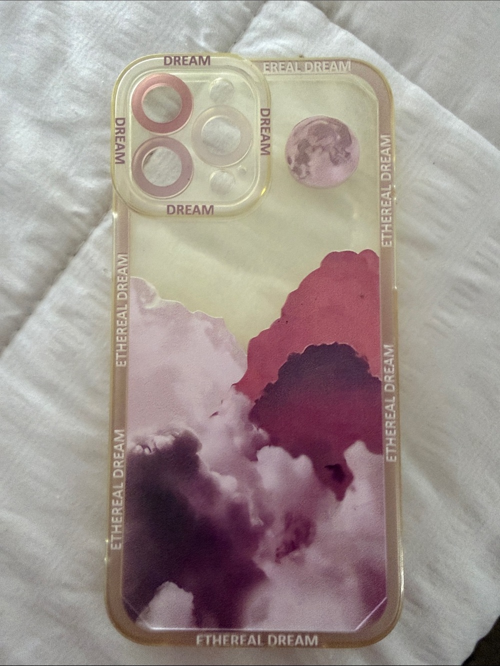 12 pro Max phone case Ethereal Dream Pink & Purple Cloud iPhone Case